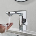 Gun Grey Smart Sensor Basin Faucet Digital Display Screen Hot Cold Water Mixer Tap Vanity Touchless Faucet For Bathroom Basin