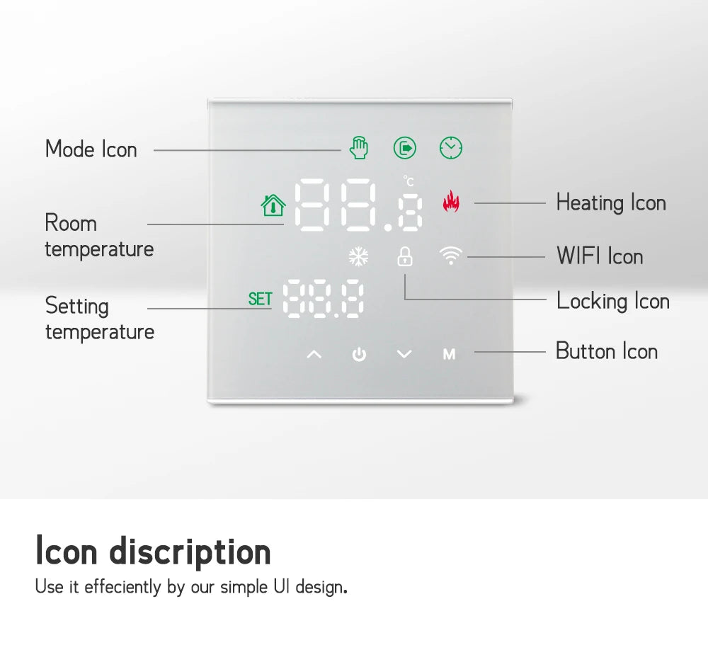 Tuya Thermostat WiFi Gas Boiler Warm Floor Heating Temperature Controller Smart Thermoregulator Work With Alice Alexa GoogleHome