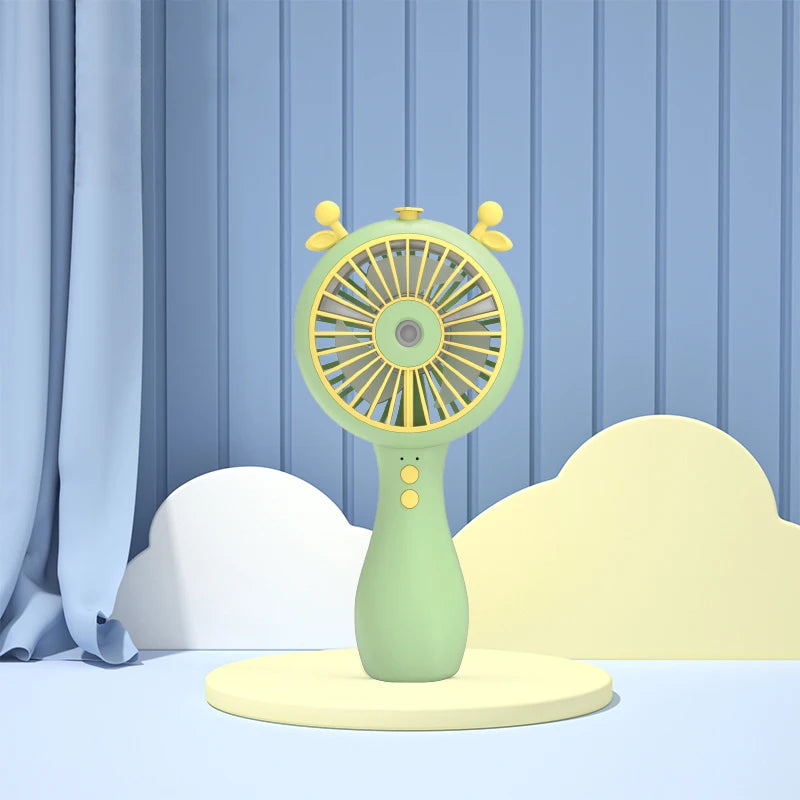 Portable Handheld Fan Water Spray Mist Fan Mini Desktop Cooling Humidi