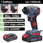 16.8V Brushless Screwdriver Lithium Electric Drill Rechargeable Hand Drill Screwdriver Electric Tool Torque Drill Repairing Kit