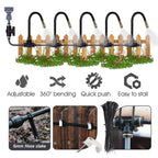60w Self-priming Pump Garden Misting Cooling System 360° Free-bend Misting Nozzle Adjustable Fine Atomizer for Outdoor Watering