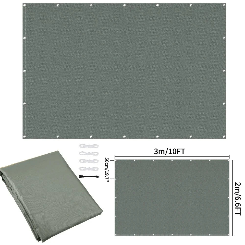 Waterproof Sun Shade Cloth with Grommets Rectangle Square Patio Sun Screen Pergola Shade Sail Canopy Cover Tarp Screens