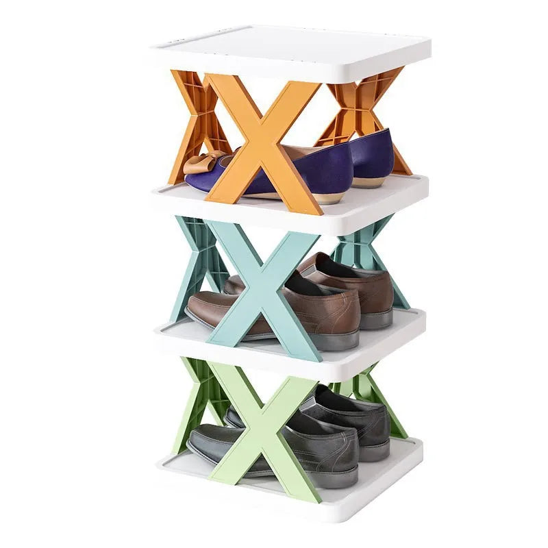 CreativeShoe Rack,Home Dormitory Economical and Space-saving Storage Plastic Multi-layer Shelf,Small Shoe Cabinet