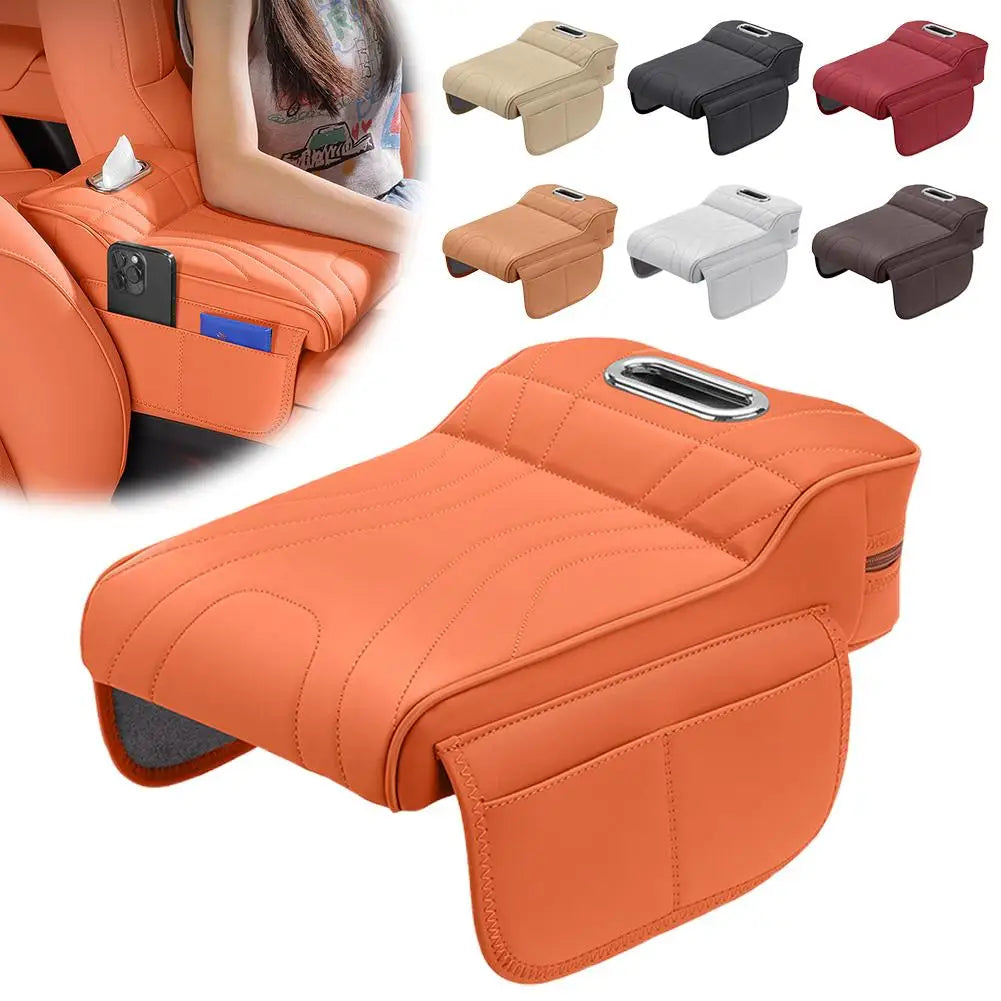For Haval H9 2rd 2024 2025 Car Armrest Box Height Increase Pad Car Armrest Box Storage Bag Car Leather Protective Cover