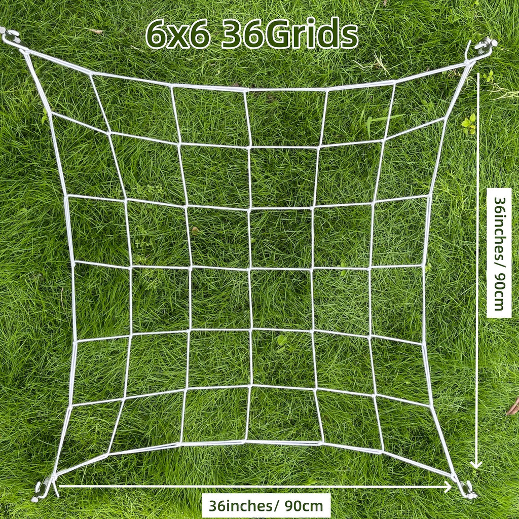4'' Mesh Trellis Netting  for Grow Tents Plant Support Elastic ScrOG/ LST/ HST Net with Hooks Grow Box Kit Low Stress Training