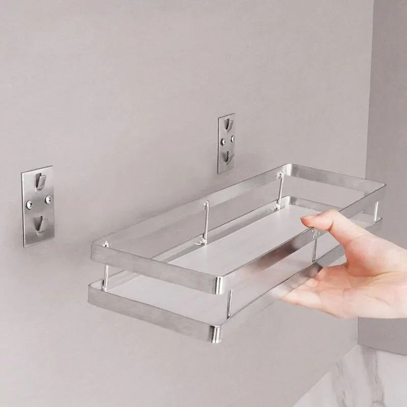 304 Stainless Steel Kitchen Storage Spice Rack Corner Wall Shelf for Kitchen Oragnizer Bathroom Shower Rack Bathroom Accessories