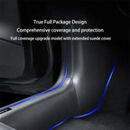 1- 8 Pcs For Tesla Model 3 Highland 2024 ABS Front Rear Door Sill Protector Threshold Strip Anti-kick Guard Panel Waterproof Pad
