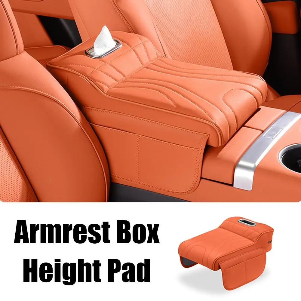 For Haval H9 2rd 2024 2025 Car Armrest Box Height Increase Pad Car Armrest Box Storage Bag Car Leather Protective Cover