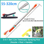 New Retractable 2.2/3.2m Spraying Rod For Hand Pressure Sprayer Outdoor Garden Pesticide Spray Tree Watering Can Accessories