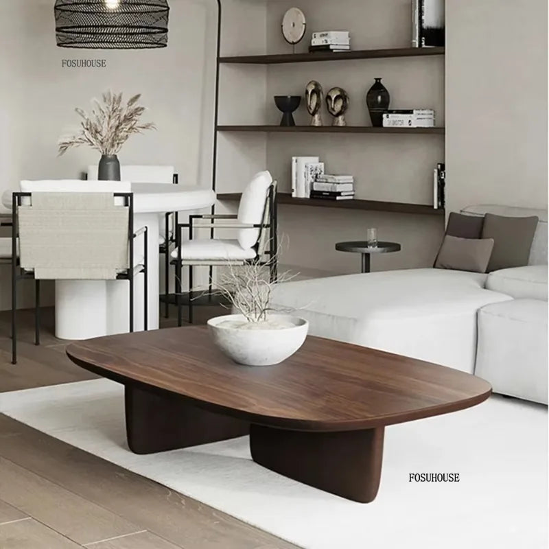 Modern Minimalist Coffee Table Luxury Creative Design Home Living Room Furniture Nordic Wabi Sabi Style Wood Coffee Tables