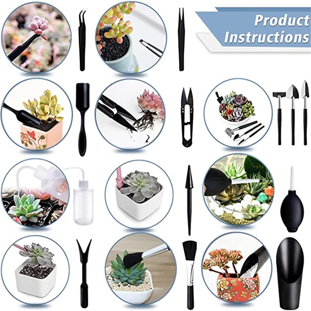 Mini Garden Hand Transplanting Succulent Tools Set Small Miniature Planting Indoor Care Cactus Houseplant Bonsai Tool Kit