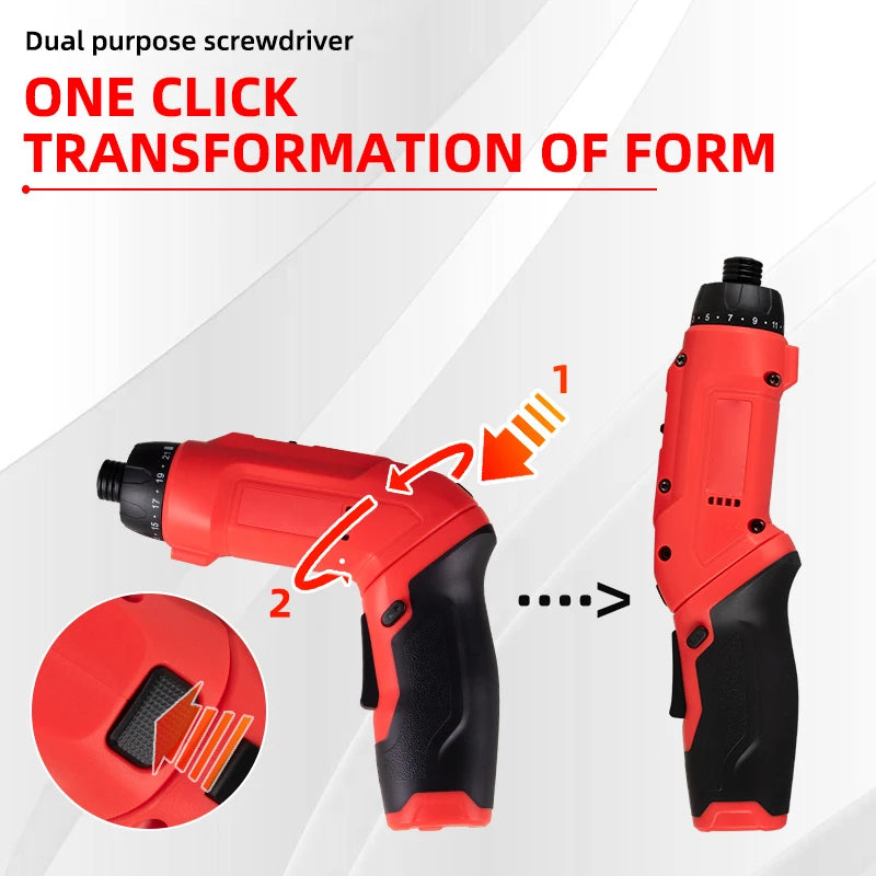 Maizhe 3.6V Electric Screwdriver Power Tools Set Household Maintenance Repair Impact Rechargeable Cordless Drill