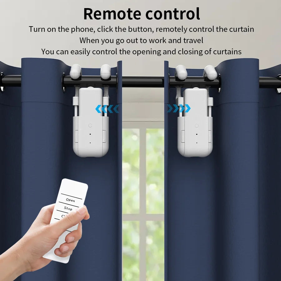 Smart For Home Curtain Opener Electronic 3in1Track Curtain Motor Robot Remote Button Control Automatic Curtain Opener