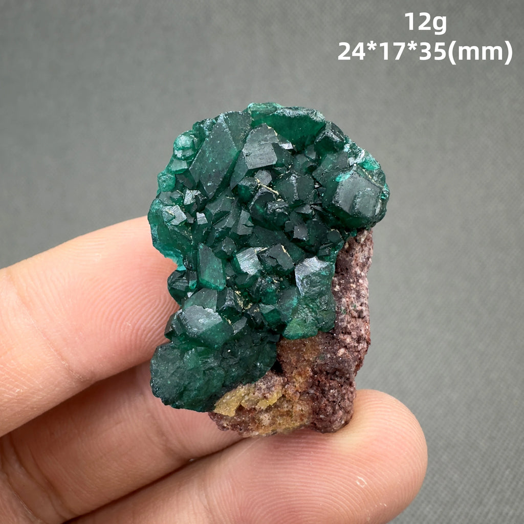 Natural Congo green Dioptase Mineral specimen + healing quartz crystals and stones rock gemstone