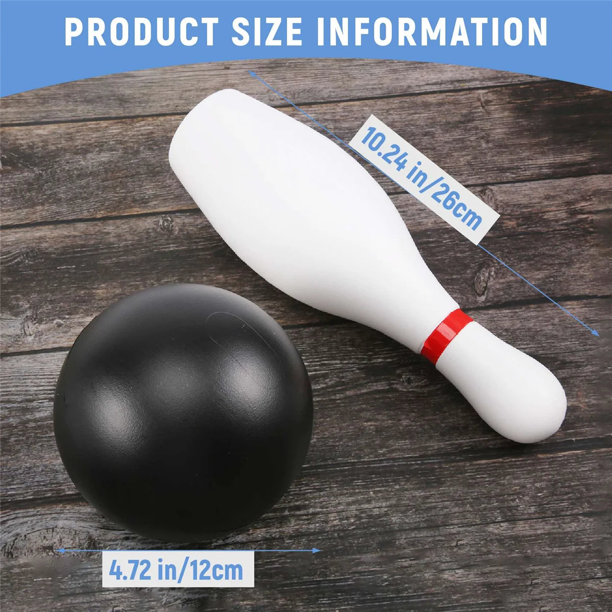 1 Set Bowling Set for Kids & Adults 2 Ball with 10 Pins for Family Kids and Adults Backyard Skittles