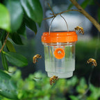Solar Wasp Trap Waterproof Outdoor Hanging Trap Non-Toxic Bee Hornet Traps Wasp Fly Trap Light Reusable Garden Fruit Fly Catcher