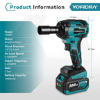 1000N.M Torque Brushless Electric Impact Wrench 1/2 inch Cordless Wrench Power Tool For Makita 18V Battery Pin