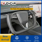 2025 Yoke Handle for New Model Y Juniper Heating Yoke Steering Wheel For Tesla Personalized Racing Leather Customized Accessory