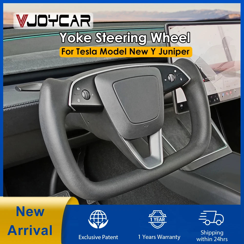 2025 Yoke Handle for New Model Y Juniper Heating Yoke Steering Wheel For Tesla Personalized Racing Leather Customized Accessory
