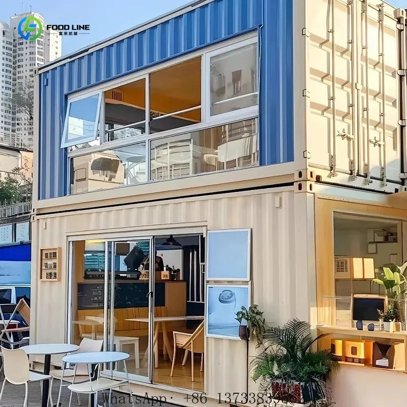 Customized Outdoor Kitchen Commercial Container Restaurant with Kitchen Transportable Container Store for Business Operations