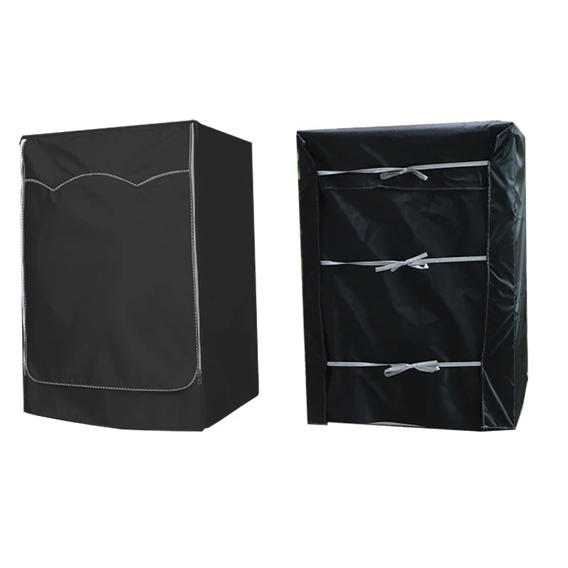 Washing Machine Cover Outdoor Sunscreen Front Load Laundry Dryer Covers Waterproof 210D Oxford Cloth Washing Machine Dust Cover