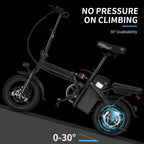 Adult Foldable Electric Bicycle - 400W E-Bike w/ Dual Disc Brakes, 22-Mile Range & 20MPH | AlluCanFind