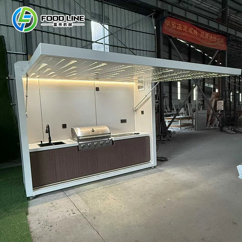 Outdoor Kitchen Pod with Bbq Hot Sale Diy Outdoor Bbq Modular Kitchen Modern Outdoor Mud Kitchen