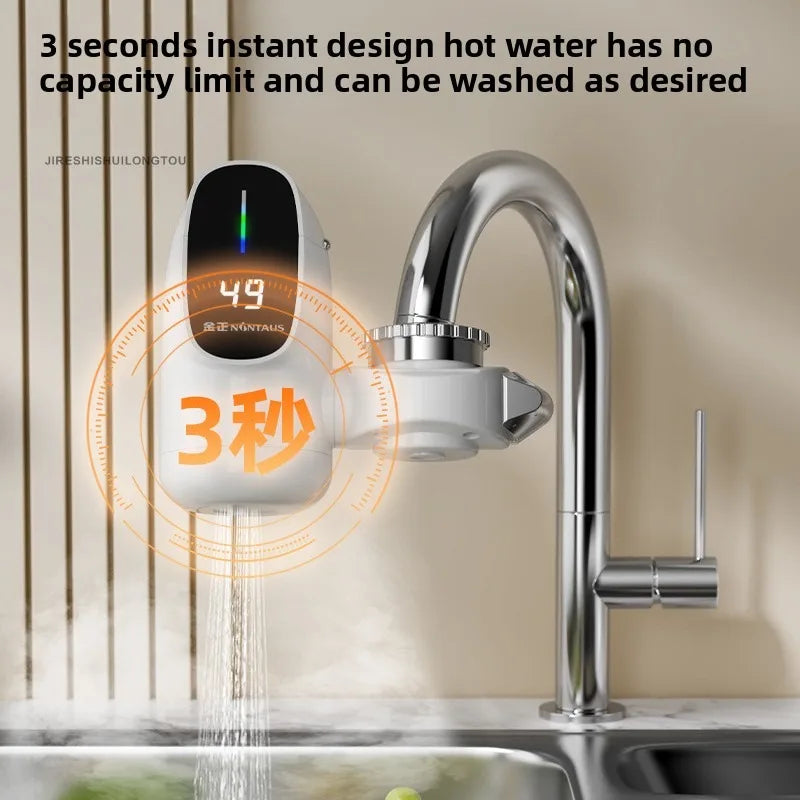 Instant Electric Hot Water Heater Kitchen Faucet Adapter Fast Heating Tap Digital Display Water Heater Bathroom Accessories