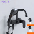 Black Brass  kitchen into the wall Hot and Cold Water Faucet wash Basin mop pool Bathtub wash spray Gun Faucet EY-YH1600