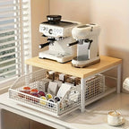 Stylish Modern Space Saving Microwave Rack Countertop Organizer Shelf for Home Kitchen Appliances