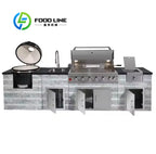 Customizable Cabinets Outdoor Kitchen Set With Bbq And Fridge Home Garden Barbecues Machine Bbq Grills Outdoor For Party