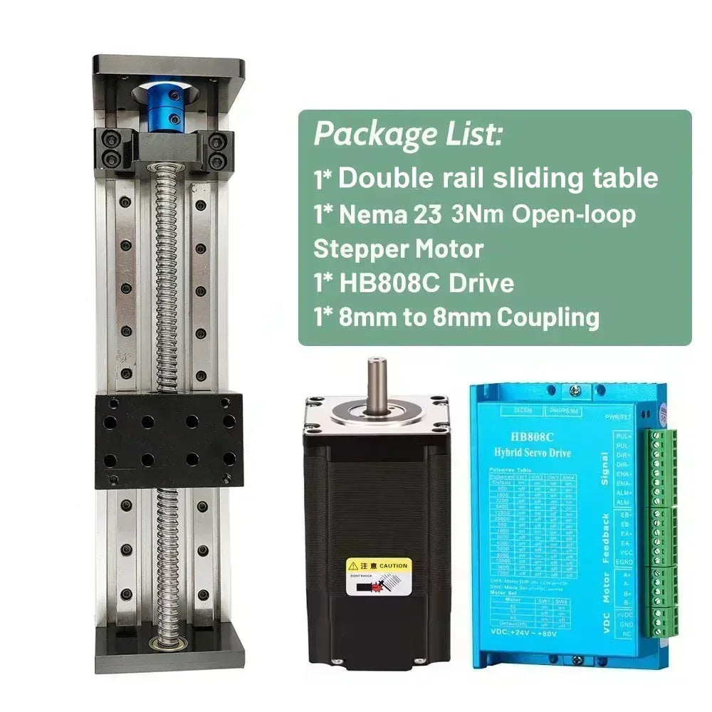 Linear Rail Motor Kit CNC Ball Screw Sliding Table SFU1605 Nema23 Motor Slide Table Linear Guide Stage XYZ Axis Motion Module