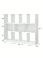 VASAGLE Bookshelf, Bookcase, Book Shelf, Storage Shelf, With 11 Storage Compartments, For Study, Bedroom, Living Room, White