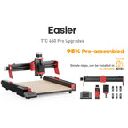 TTC450 Pro CNC Router Machine 4 Axis For Laser Engraving Cutting and cnc Machine GRBL Control Woodworking DIY Creation