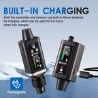 EMX-1 Wireless Monitoring System, Portable UHF Rechargeable Wireless System for Musical Instruments, Dynamic Wired Microphone