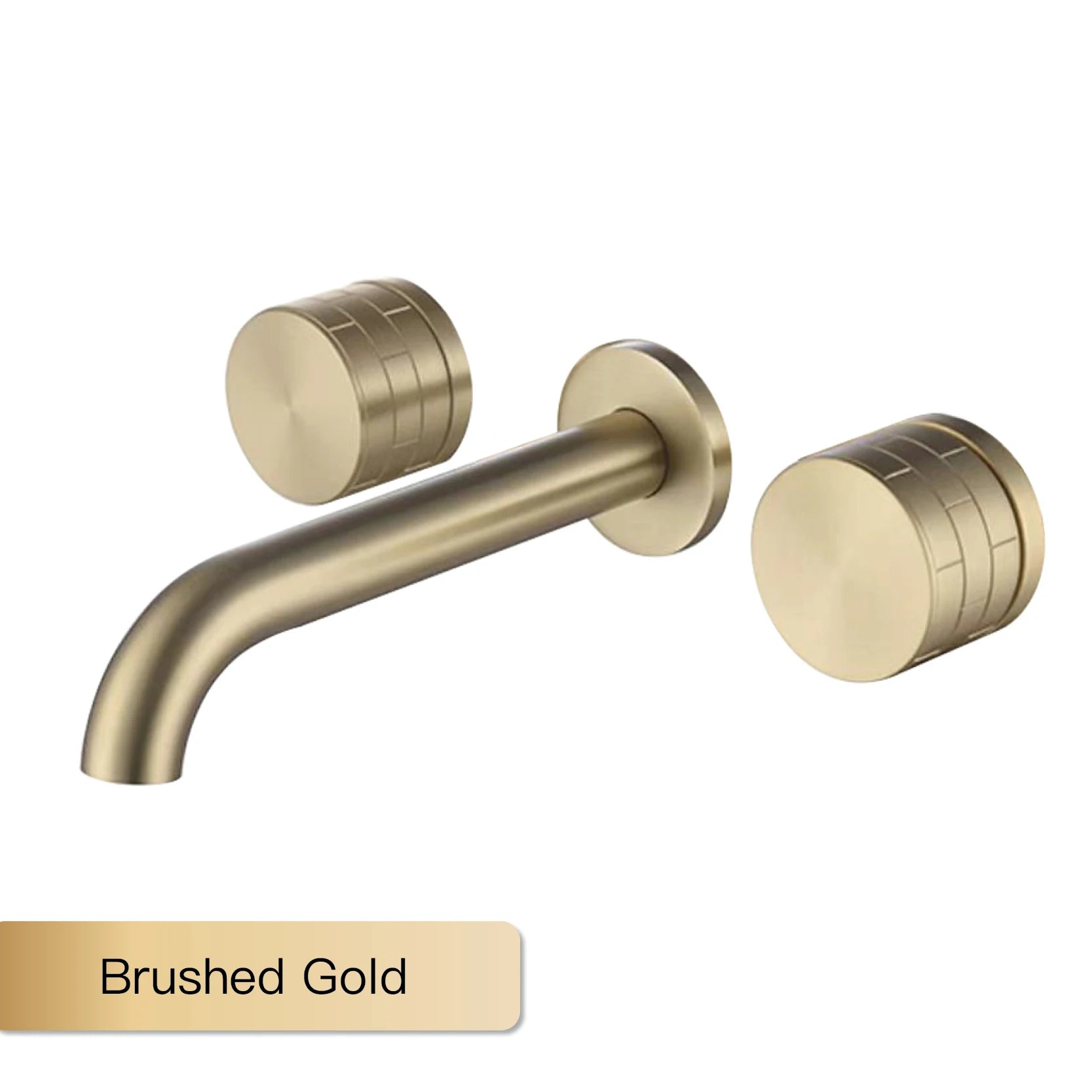 Luxury black bathroom concealed faucet wall-mounted design, double handle, 3-hole cold and hot dual-control brass basin Tap