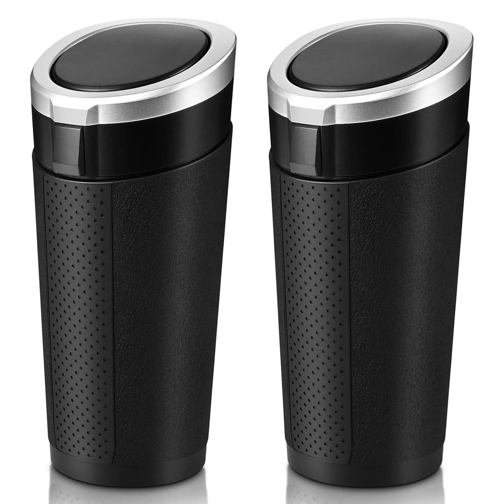 Car Trash Can With Lid Portable Car Trash Bin Car Cup Holder Trash Can 2Pce Leak-Proof Vehicle Trash Can 1Pce Garbage Bin