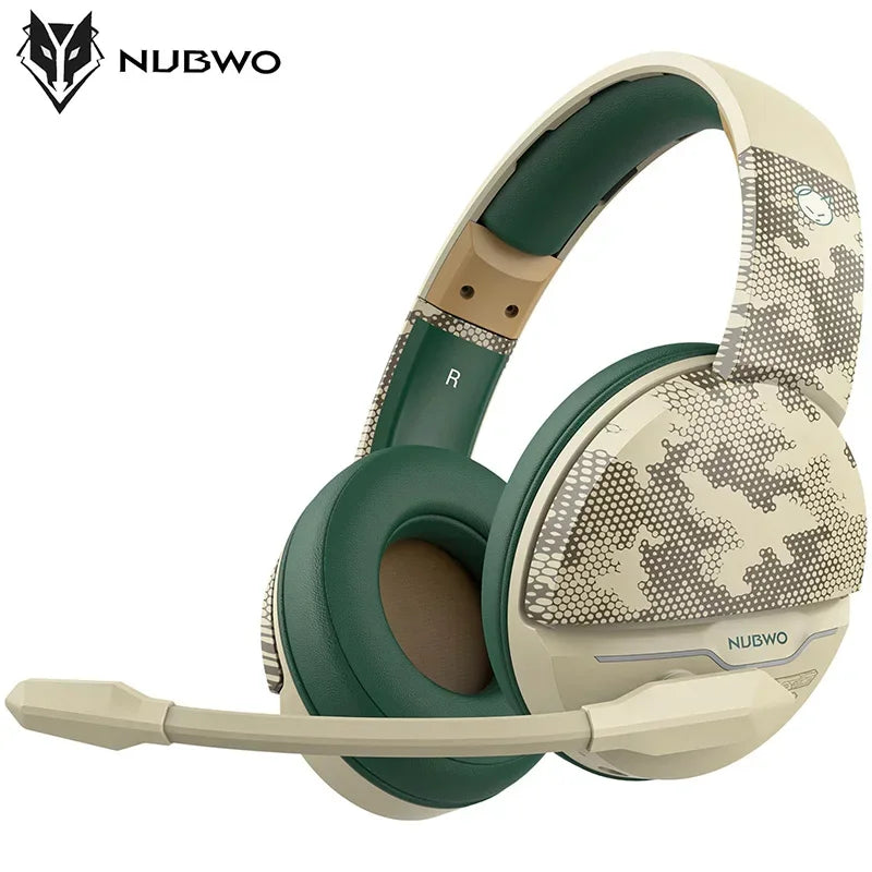 NUBWO G08 Dual Wireless Headsets Gamer with Microphone 2.4GHz Bluetooth 5.3 Gaming Headphones for PS5, PS4, PC, Mobile, Switch
