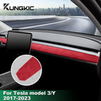 Italian Top Suede Car Dashboard Moulded Trim Sticker For Tesla Model 3 Model Y 2018 2019 2020 2021 2022 2023 Decor Accessories