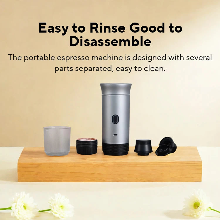 Wireless Electric Portable Espresso Coffee Machine for Car & Home Camping Coffee Maker 3-in-1 Capsule Powder Travel Coffee Maker