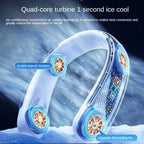 15000mah Portable Neck Fan Smart Digital Display USB Rechargeable Outd