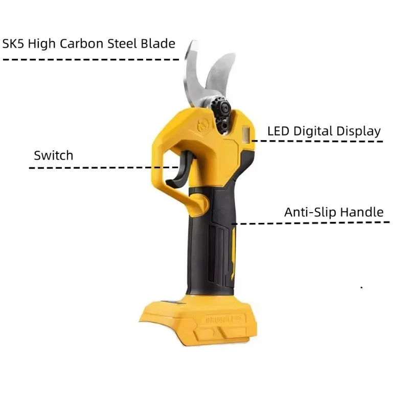 Fit for Dewalt 20V 18V Battery Electric Scissor Cordless Pruner Shears Branches Cutter Pruning Garden Power Tools