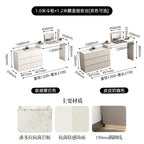 Minimalist bedroom dresser, storage cabinet, retractable bedside chest of drawers, dressing table, folding mirror