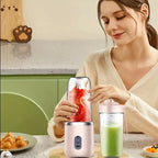 1 PC portable blender with 2 USB rechargeable personal juicers, button controlled, suitable for home and travel