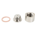 O2 Sensor Bung O2 Sensor Adapter M18x1.5 Oxygen Sensor Nut Weld Bung Plug Stainless Steel Curve Notched Universal Auto Parts