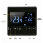 110V 120V 230V All Touch Screen Temperature Controller Thermoregulator Black Back Light Electric Heating Room Thermostat