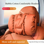 Advanced Sensory Bubble Cotton Car Headrest Anti-Stain Leather Neck Pillow And Waist Cushion Set for Mazda MX5 CX3 CX8 MX-5 CX30