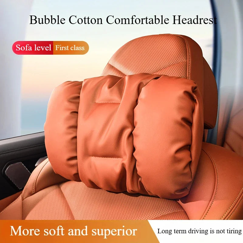 Advanced Sensory Bubble Cotton Car Headrest Anti-Stain Leather Neck Pillow And Waist Cushion Set for Mazda MX5 CX3 CX8 MX-5 CX30