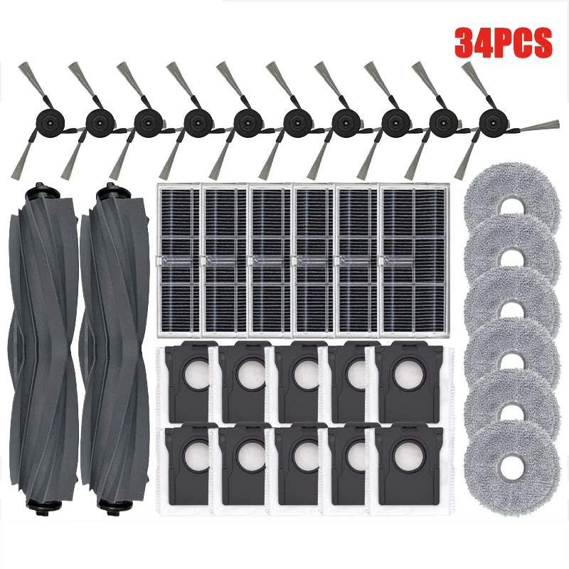 Fit For Dreame X40 Ultra / X40 Ultra Complete / L40 Ultra / S30 Pro Ultra Parts Main Roller Side Brush Hepa Filter Dust Bag