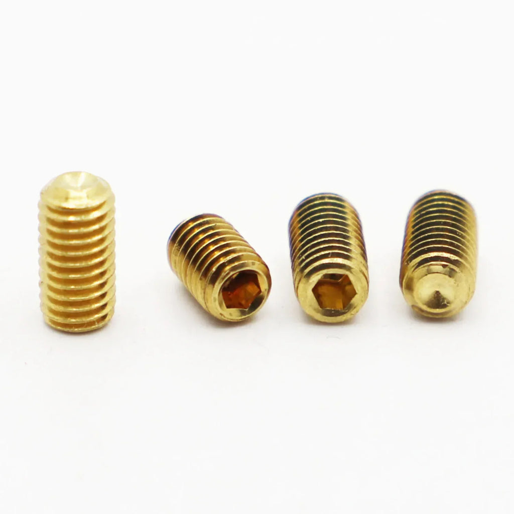 2-10pcs M2 M2.5 M3 M4 M5 M6 M8 M10 Brass Hexagon Socket Set Screws With Cup Point Grub Screw Bolts DIN916